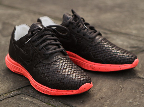 Nike Lunar Flow Woven Lth Black Red 1