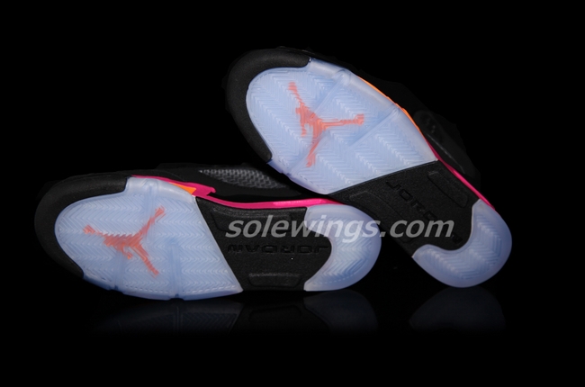 Air Jordan V Gs Black Bright Citrus Fusion Pink 6