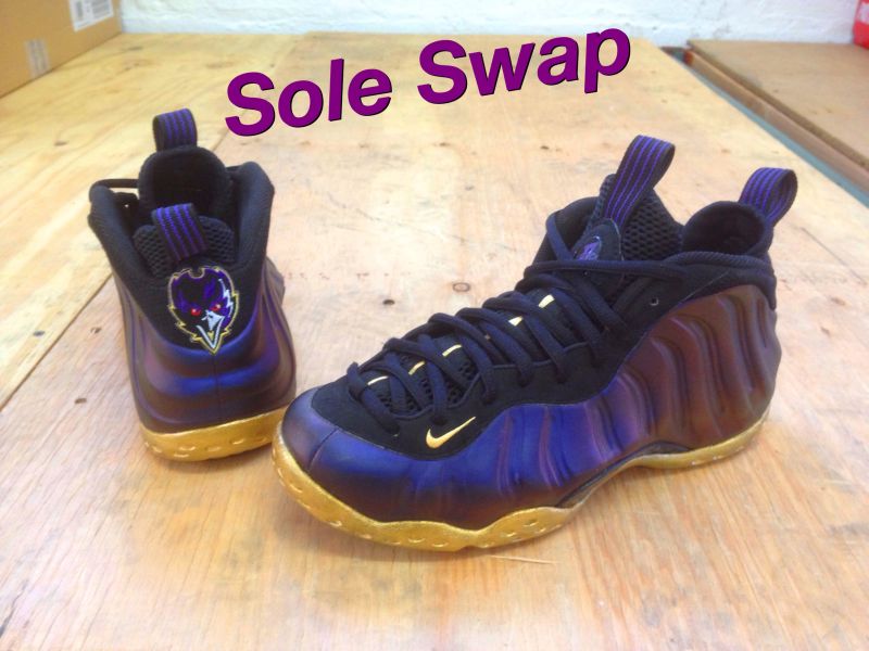 Nike Air Foamposite One Ravens 49ers Customs 09