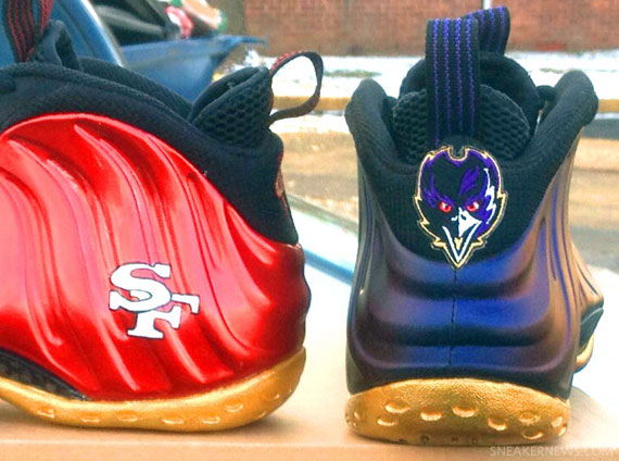 Nike Air Foamposite One "Ravens vs 49ers" Customs by Sole Swap