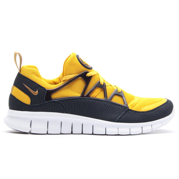 Nike Free Huarache Light Vivid Sulfur Flat Gold White 1