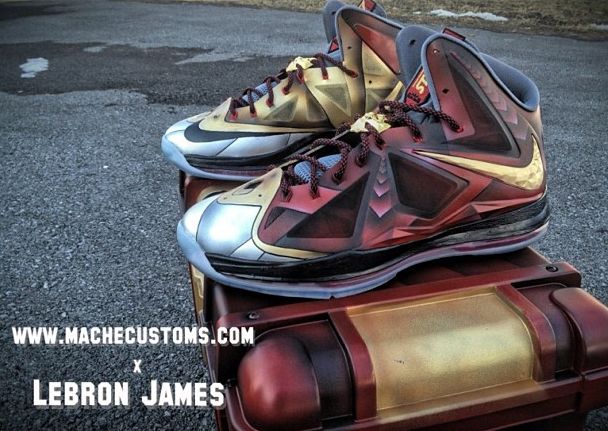 Nike Lebron X Ironman 3 Mache Customs Lebron James 01