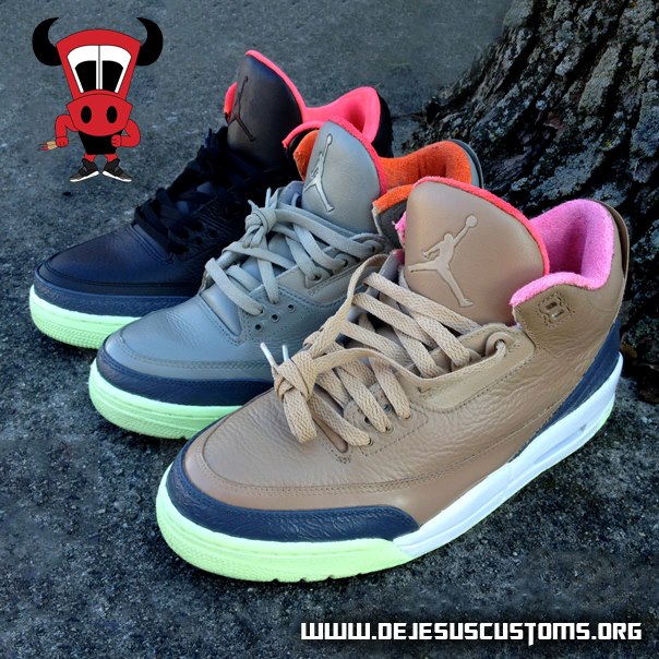 Air Jordan Iii Threezy Pack Customs 05