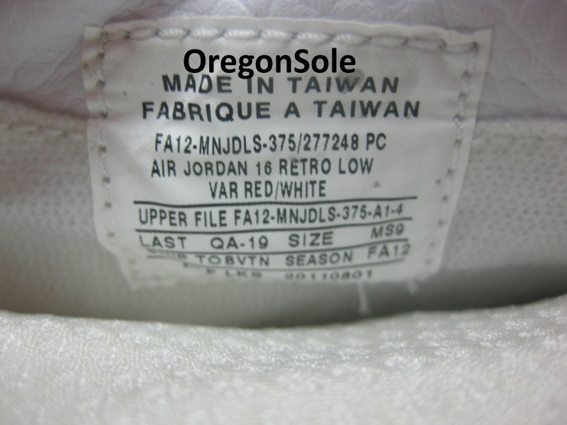 Air Jordan Xvi Low Unreleased 2012 Sample 01