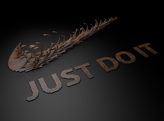 Nike Just Type It Wooden Slats Typography By Txaber