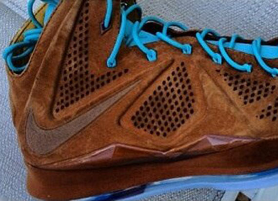 Nike Lebron X Brown Suede 01
