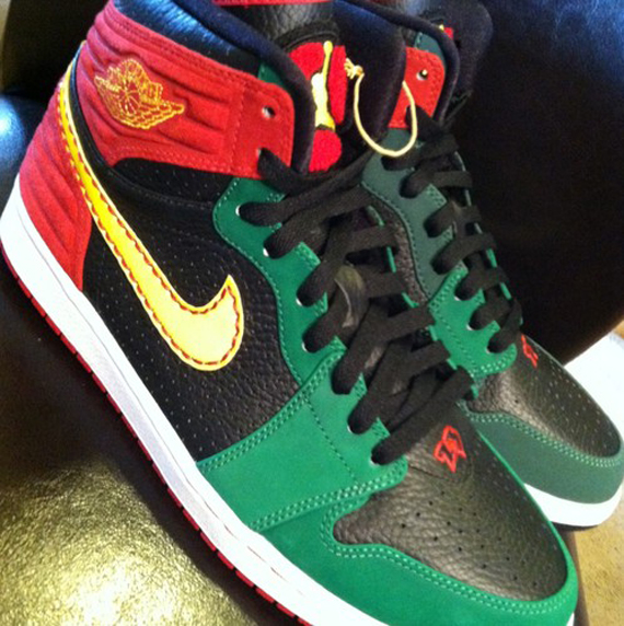Air Jordan 1 Retro 93 Red Green Black Sample 2
