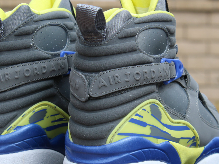 Air Jordan VIII GS - Cool Grey - Violet Force - Electric Yellow