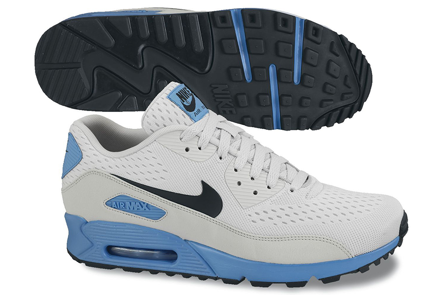 Nike Air Max 90 Premium Comfort Em Pure Platinum Black Blue Hero June 2013