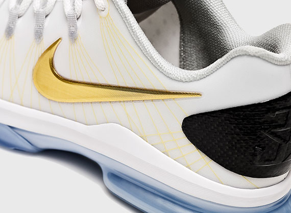 Nike KD V Elite+ – White – Metallic Gold - Black - Pure Platinum