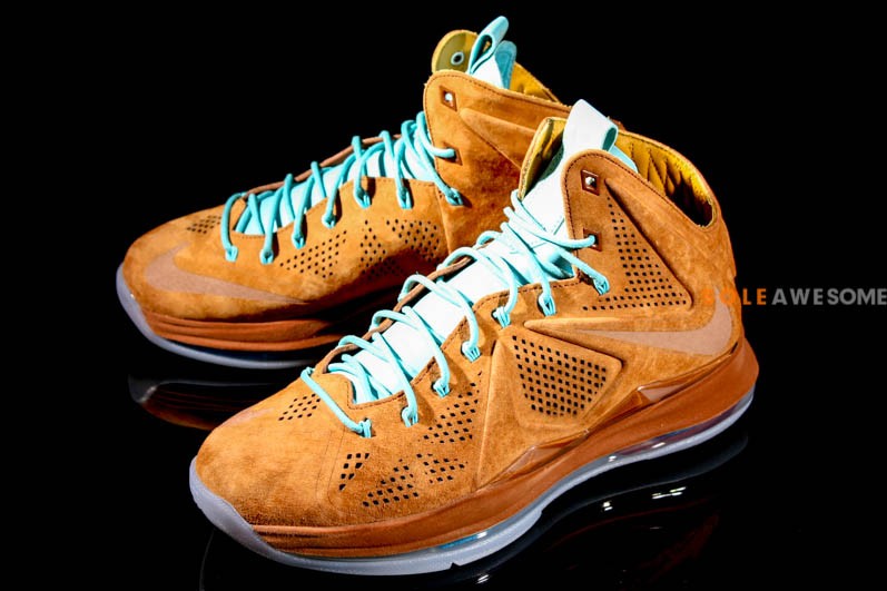Nike Lebron X Brown Suede Sea Royal 11