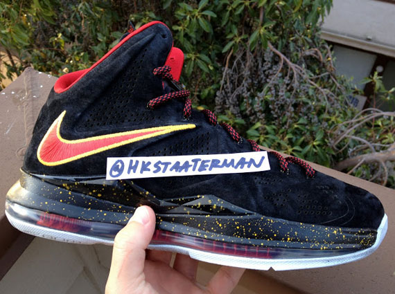 Nike Lebron X Miami Heat Black Suede Pe 3