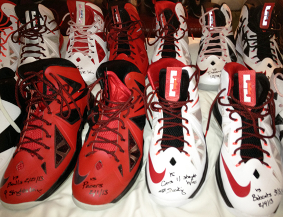 Nike LeBron X - Autographed Game-Worn "Winning Streak" PEs
