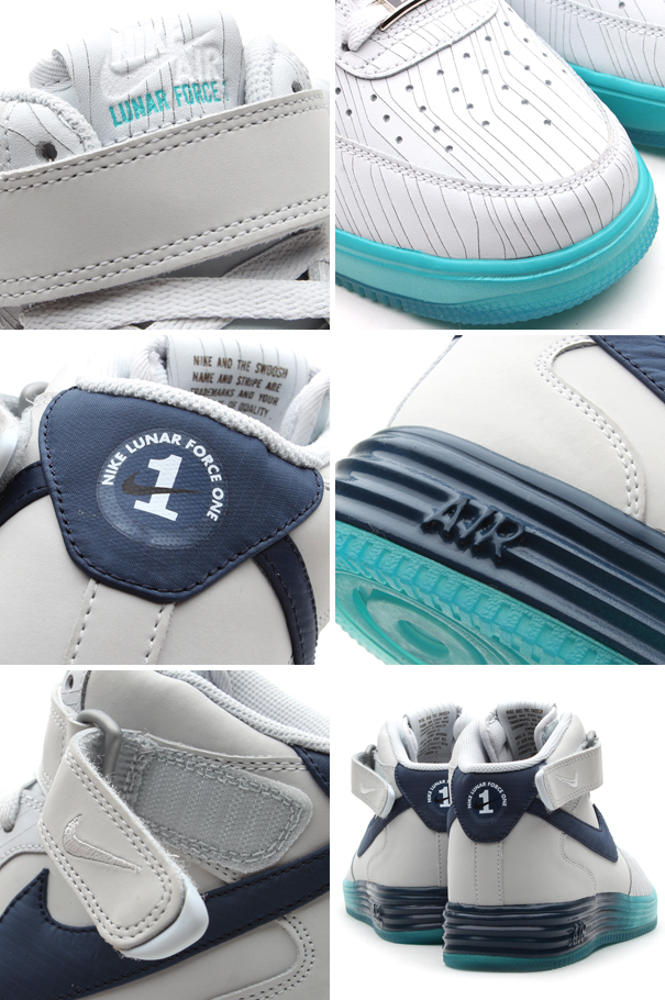 Nike Lunar Force 1 Mid Pure Platinum Squadron Blue Sport Turquoise 3
