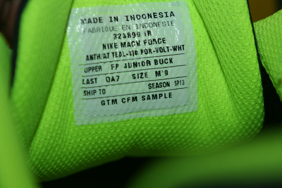 Nike Mach Force Teal Volt 9