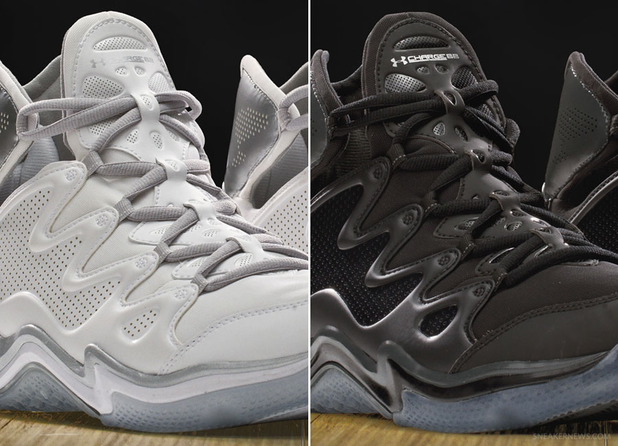 Under Armour Charge BB Low "Blacked Out" + "Clean White"