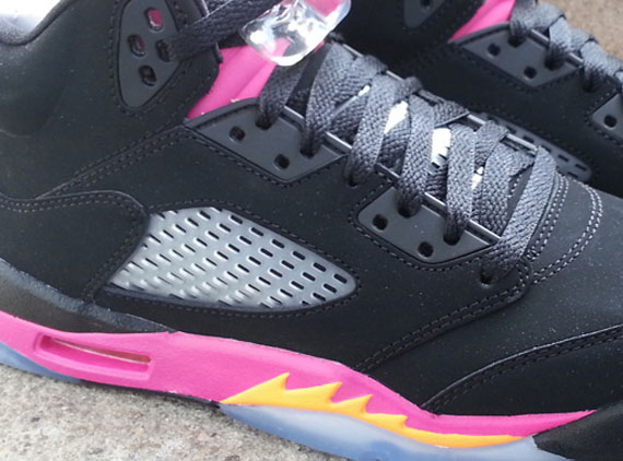 Air Jordan V Gs Black Bright Citrus Fusion Pink Arriving At Retailers 1