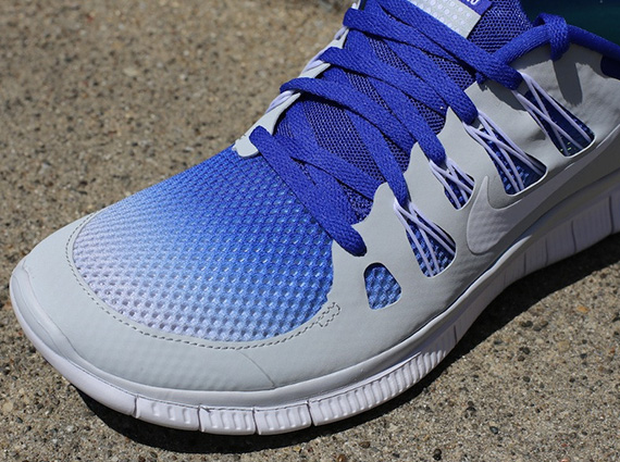 Nike Free 5 0 Breathe Pure Platinum Hyper Blue