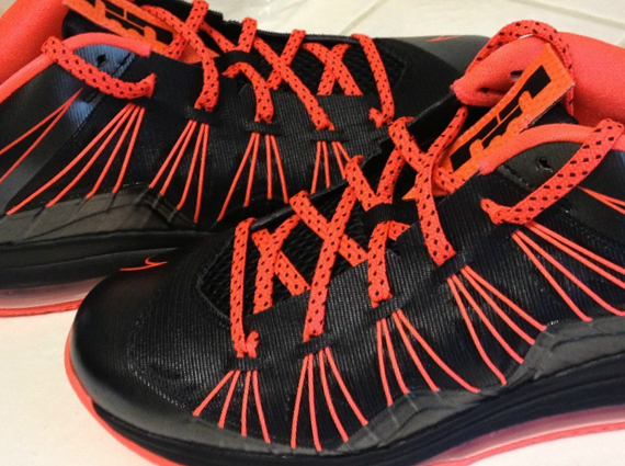 Nike LeBron X Low - Black - Total Crimson
