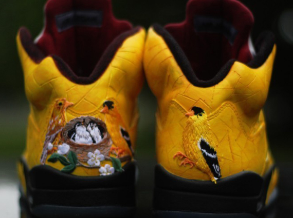 Air Jordan V "Finch" Customs by Rocket Boy Nift