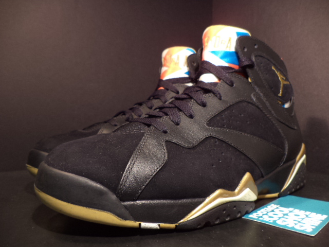 Air Jordan Vii Gold Moments Olympic Tongue 04