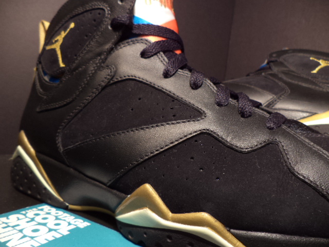 Air Jordan Vii Gold Moments Olympic Tongue 08
