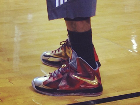 Lebron James In Nike Lebron X Ironman Mache Customs 2