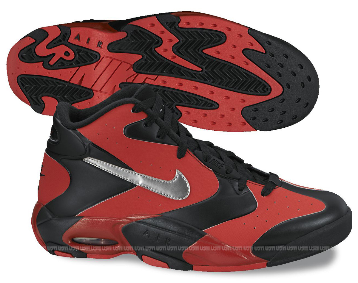 Nike Air Up Black Metallic Silver University Red