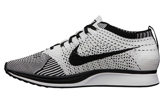 Nike Flyknit Racer Black White 3