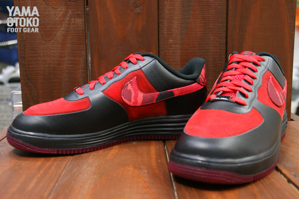 Nike Lunar Force 1 Lthr Black Red Camo 6