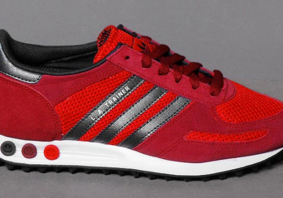 adidas Originals LA Trainer – Red – Black – White