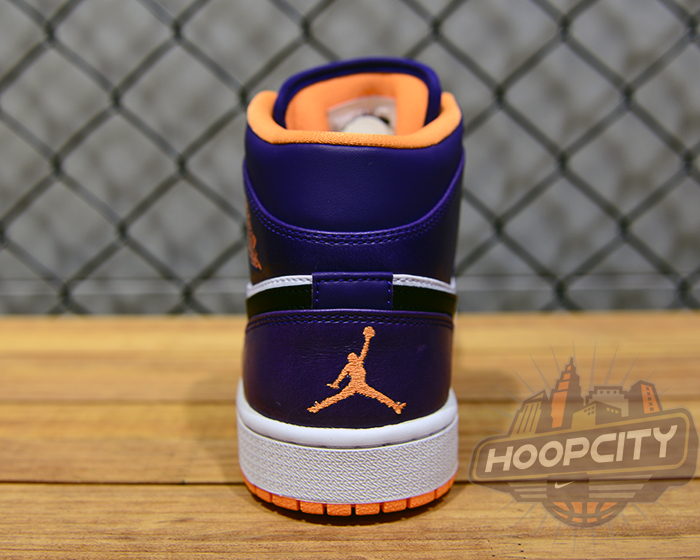 Air Jordan 1 Mid White Bright Citrus Court Purple Black 3