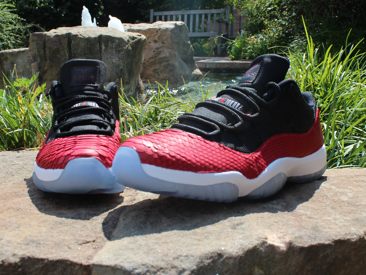 Air Jordan Xi Low Red Python By Cmb Kicks 1