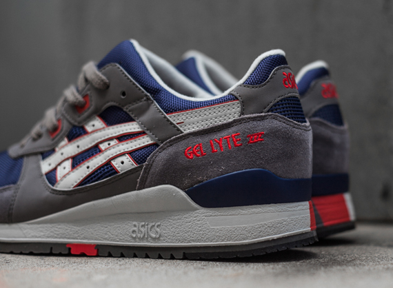 Asics Gel Lyte Iii Grey Navy Red 7