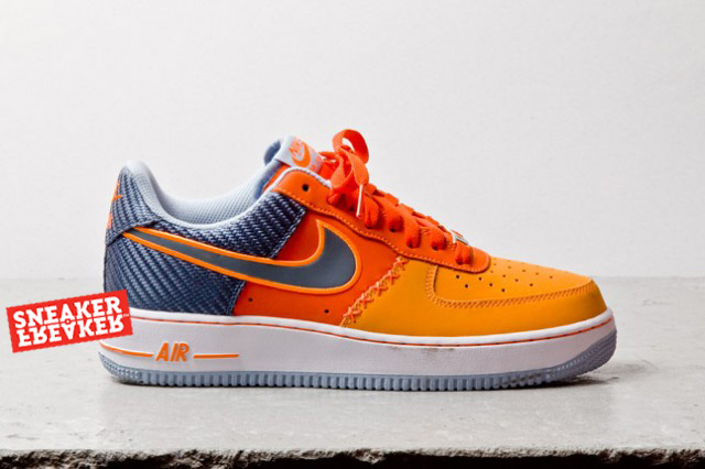 Nike Air Force 1 Low Orange Grey Carbon Fiber 2