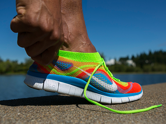 Nike Free Flyknit - Early Release at Nike Track Club at Finishline