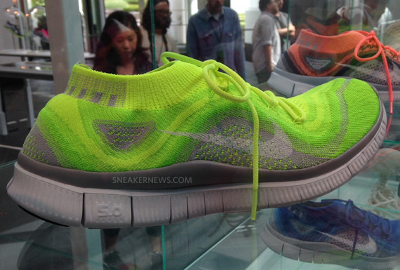 Nike Free Flyknit Volt Grey 1
