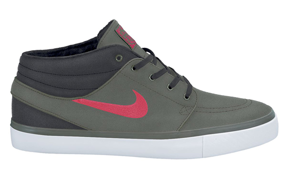 Nike Sb Stefan Janoski Mid Mercury Grey Atomic Red 2