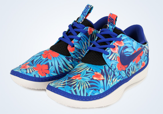 Nike Solarsoft Moccasin "Floral" - Old Royal - Crystal Mint