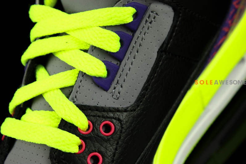 Purple Volt Air Jordan 3 Gs 12