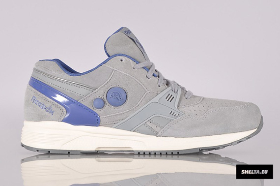 Reebok Dual Pump Runner Flat Grey Bandana Blue 1