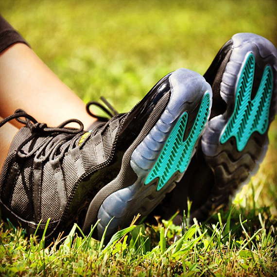 Air Jordan Xi Gs Gamma Blue On Feet 2