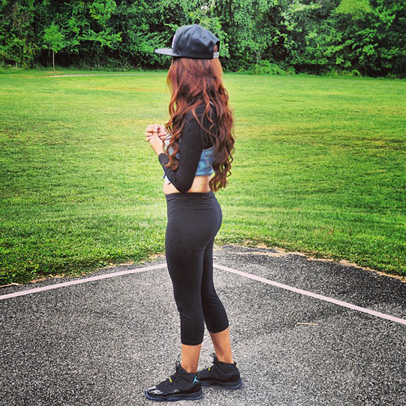 Air Jordan Xi Gs Gamma Blue On Feet 3