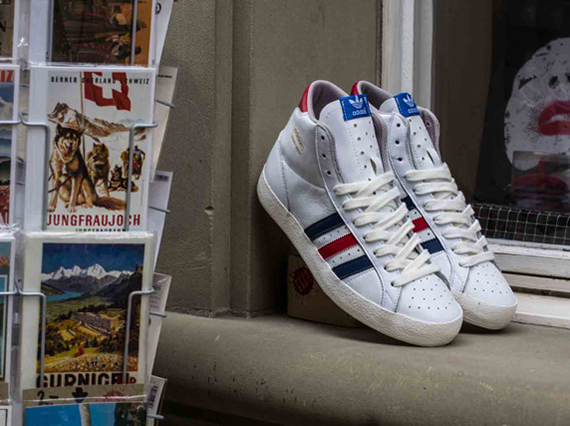 adidas Originals Basket Profi - Running White - St Dark Slate - University Red