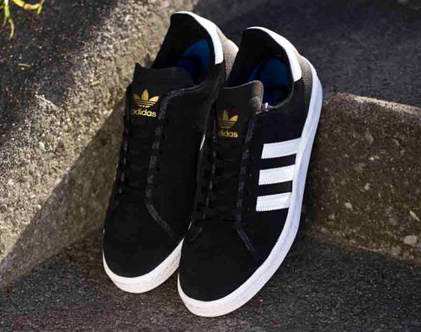 Adidas Campus As Black White Gold 2