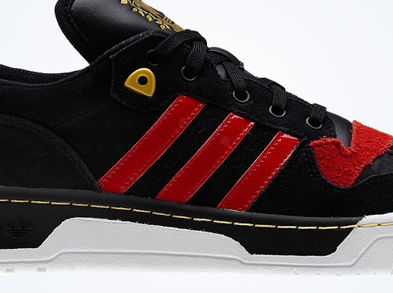 adidas Originals Rivalry Lo - Black - Light Scarlet