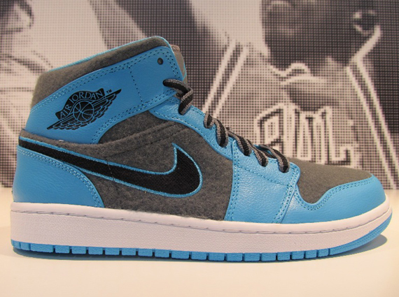 Air Jordan 1 Mid Grey Felt