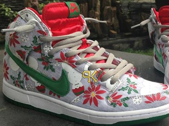 Concepts x Nike SB Dunk High "Ugly Christmas Sweater" Sample