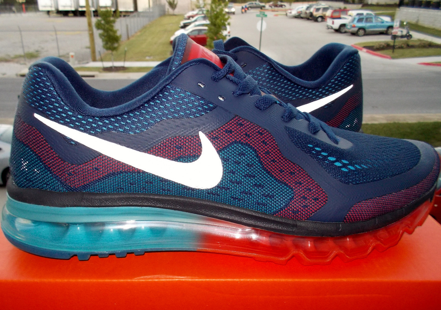 Nike Air Max 2014 Orange Blue Red Sample 1