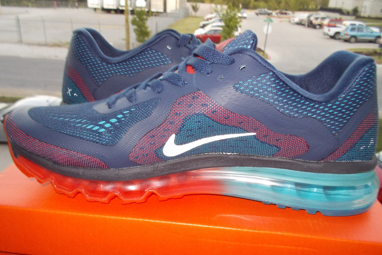 Nike Air Max 2014 Orange Blue Red Sample 5